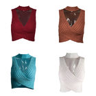 Hanging Neck Sleeveless Sexy Women's Knitted Tank Top